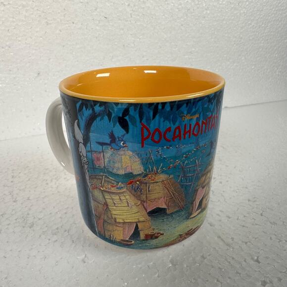 Vintage Pocahontas Collectible Mug Coffee Cup 1990s The Disney Store John Smith - Picture 3 of 9